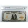 Image 1 : 1907 $10 US GOLD CERTIFICATE CGA 66 (STAR)
