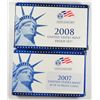 Image 2 : U.S. PROOF SETS: 200, 01, 02, 03, 05, 07 ( MISSING SLEEVE ) & 2008 ALL BOXES/COA