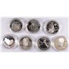 Image 2 : ( 7 ) PROOF U.S. COMMEMORATIVE SILVER DOLLARS, ALL IN ORIGINAL CAPSULES ONLY