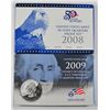 Image 1 : 2008 AND 2009 U.S. QUARTERS PROOF SETS IN NICE ORIGINAL PACKAGING