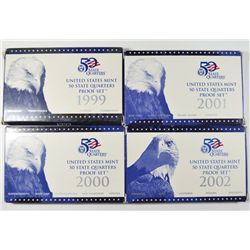 1999 THRU 2007 U.S. STATE QUARTERS PROOF SETS