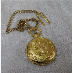 Gold Tone Pocket Watch