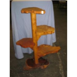 Pine Log Plant Stand