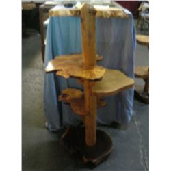 Pine Log Plant Holder