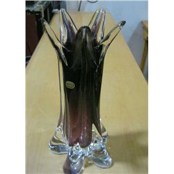 Bohemian Purple Crystal Vase