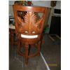 Image 2 : Hand Carved Swivel Bar Stool