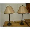 Image 1 : Pair of Bronze End Table Lamps