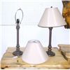 Image 2 : Pair of Bronze End Table Lamps