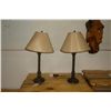 Image 3 : Pair of Bronze End Table Lamps