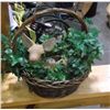 Image 1 : Wicker Basket With Porcelain Deer