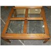 Image 2 : Oak Glass Top Coffee Table