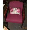 Image 1 : Mahogany and Cloth Side Chair