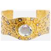 Image 1 : Antique Design Sterling Silver .925 over Gold Plated Quartz & CZ  53.65g