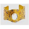 Image 2 : Antique Design Sterling Silver .925 over Gold Plated Quartz & CZ  53.65g