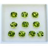 Image 1 : 10 ct & up Peridot Cushion Cut ctw 10.76 10Pcs