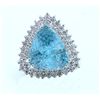 Image 1 : PARAIBA TOURMALINE 14.97CT, 18K W/G RING 11.86GRAM / DIAMOND 1.67CT