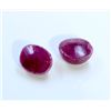 Image 1 : 5 ct & up Cabuchon Ruby Oval Shaped ctw 5.71 2Pcs