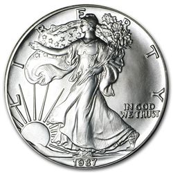 1987 1 oz Silver American Eagle BU