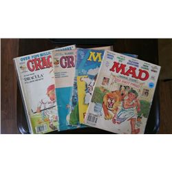 Lot of (4) Mad & Cracked Magazines