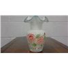 Image 1 : Hand Blown Cased Glass Floral Vase (6" high)