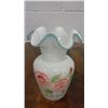Image 2 : Hand Blown Cased Glass Floral Vase (6" high)