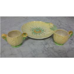 Carlton Ware Cream, Sugar and Serving Plate
