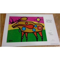 Chelsea Brooks Hand Signed Limited Edition Unframed Print "Moose" (12" X 18")