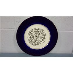 Georgian China Souvenir of the First Firing Plate (11" diameter)