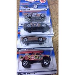 4 Hot Wheels Die Cast Vehicles