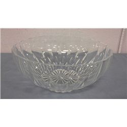 Vintage Pressed Glass Bowl (4" high, 9" diameter)