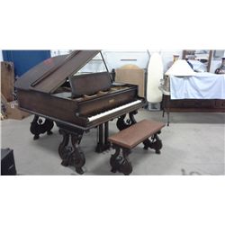 1928 Wm. Knabe & Co. Baby Grand Piano and Stool (NOTE: One of the finest pianos of its time. This ha