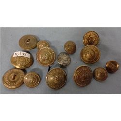 Collection of Antique Military Buttons