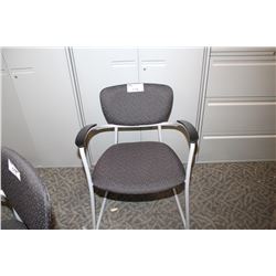 GLOBAL CAPRICE BLACK AND GREY FRAME CLIENT CHAIR