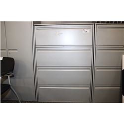 HAWORTH PREMISE GREY 4 DRAWER LATERAL FILE CABINET