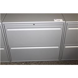 HAWORTH PREMISE GREY 2 DRAWER LATERAL FILE CABINET