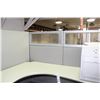 Image 2 : HAWORTH PREMISE GREY 7' X 7' MODULAR CORNER WORKSTATION C/W PARTIAL GLAZING,