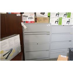 STORWAL GREY 4 DRAWER LATERAL FILE CABINET