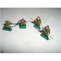 VINTAGE TOY BARBARIANS 4  TOTAL BARBARIANS *HAND PAINTED & PLASTIC*!! TOY SOLDIERS CAME OUT OF ESTAT