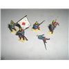 Image 1 : VINTAGE TOY SOLDIERS 5 INCLUDING 1 FALLEN TOTAL SOLDIERS *HAND PAINTED & PLASTIC*!! TOY SOLDIERS CAM