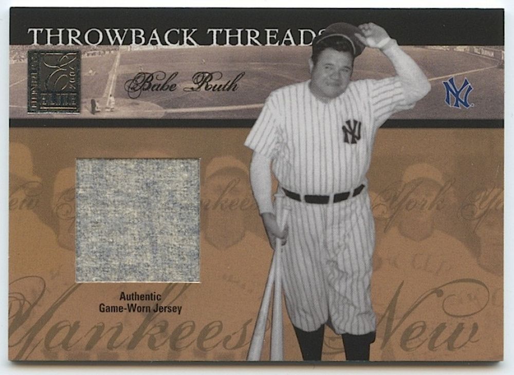 babe ruth game used jersey