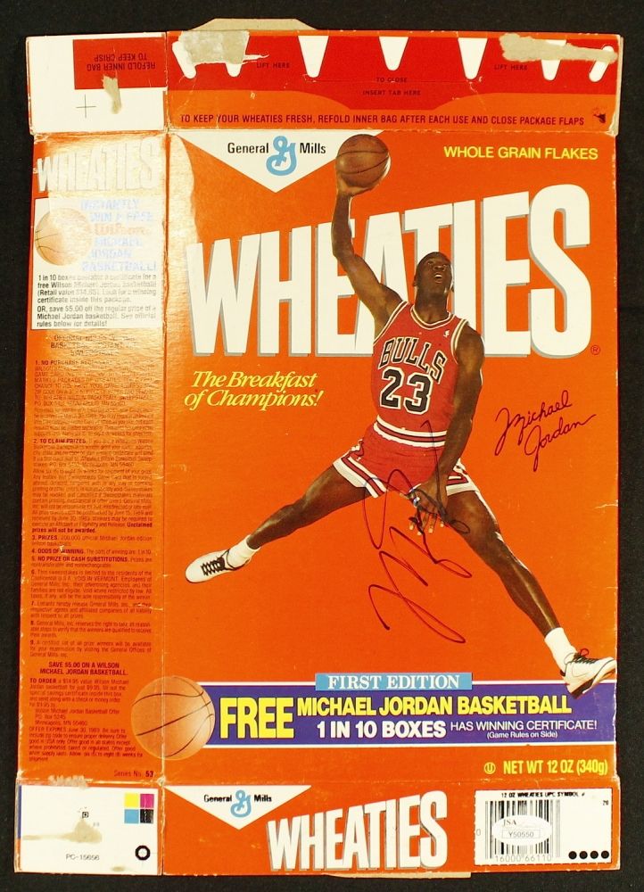 Michael Jordan Signed Bulls Original Wheaties Cereal Box (JSA LOA)