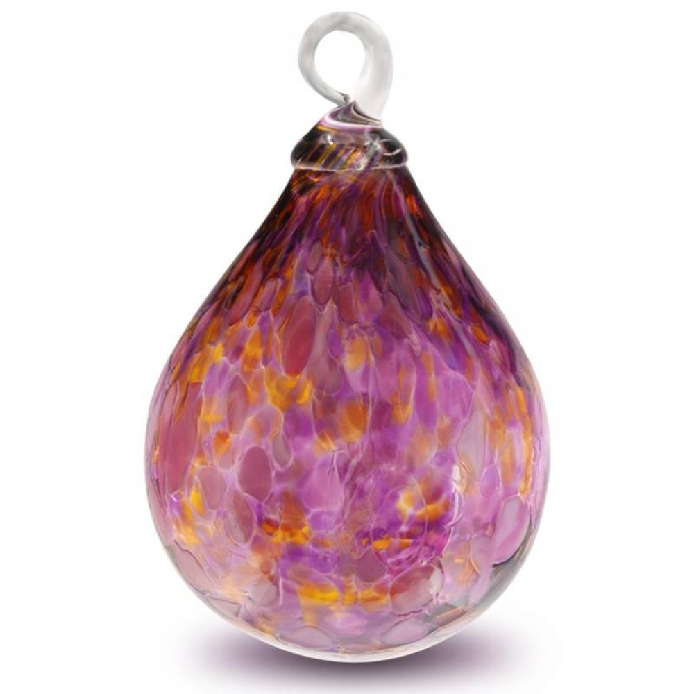 "Purple Rain Raindrop Ornament" HandBlown Glass Ornament from Glass