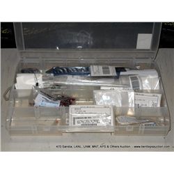 SMALL POLY ORGANIZER BIN OF RF PARTS