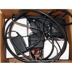 BOX: ASSORTED A/C ADAPTERS & POWER SUPPLIES