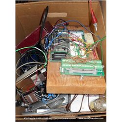 BOX: ASSORTED ELECTRONICS, CABLES, CONNECTORS