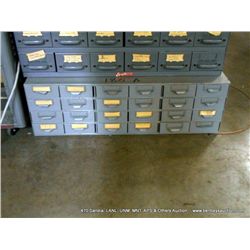 24 DRAWER STEEL CABINET & CONTENTS