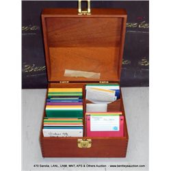 WOODEN BOX: FLOPPY DISCS