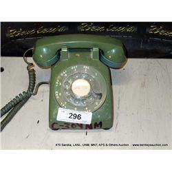 OLD GREEN ROTARY TELEPHONE