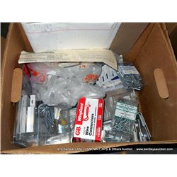 BOX: ASSORTED BRACELETS, CHASSIS PARTS, MANUALS