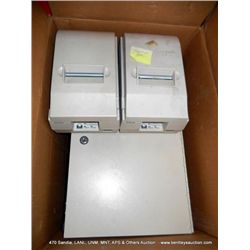 BOX: EPSON M119D PRINTERS & METAL LOCK BOX (3X THE MONEY)